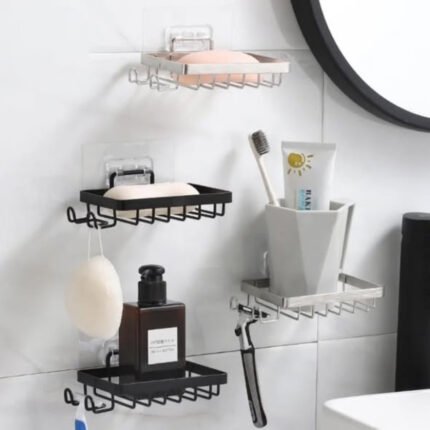 Wall mounted stainless steel soap dish