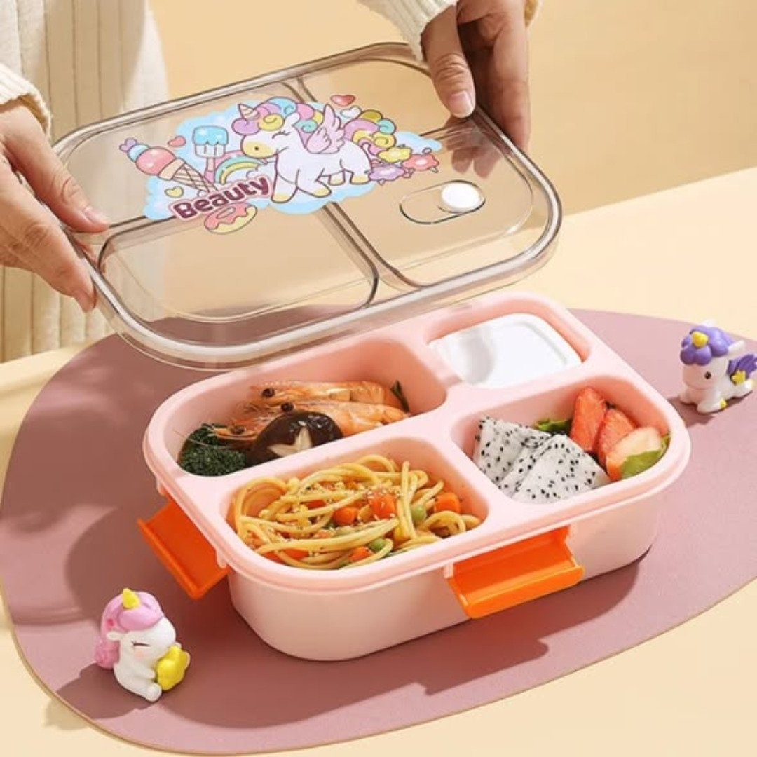 BIG SIZE HELLO BEAUTY 4 COMPARTMENT LUNCH BOX