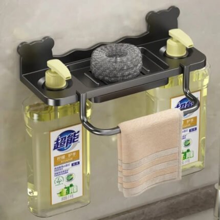 Wall mounted punch free soap holder