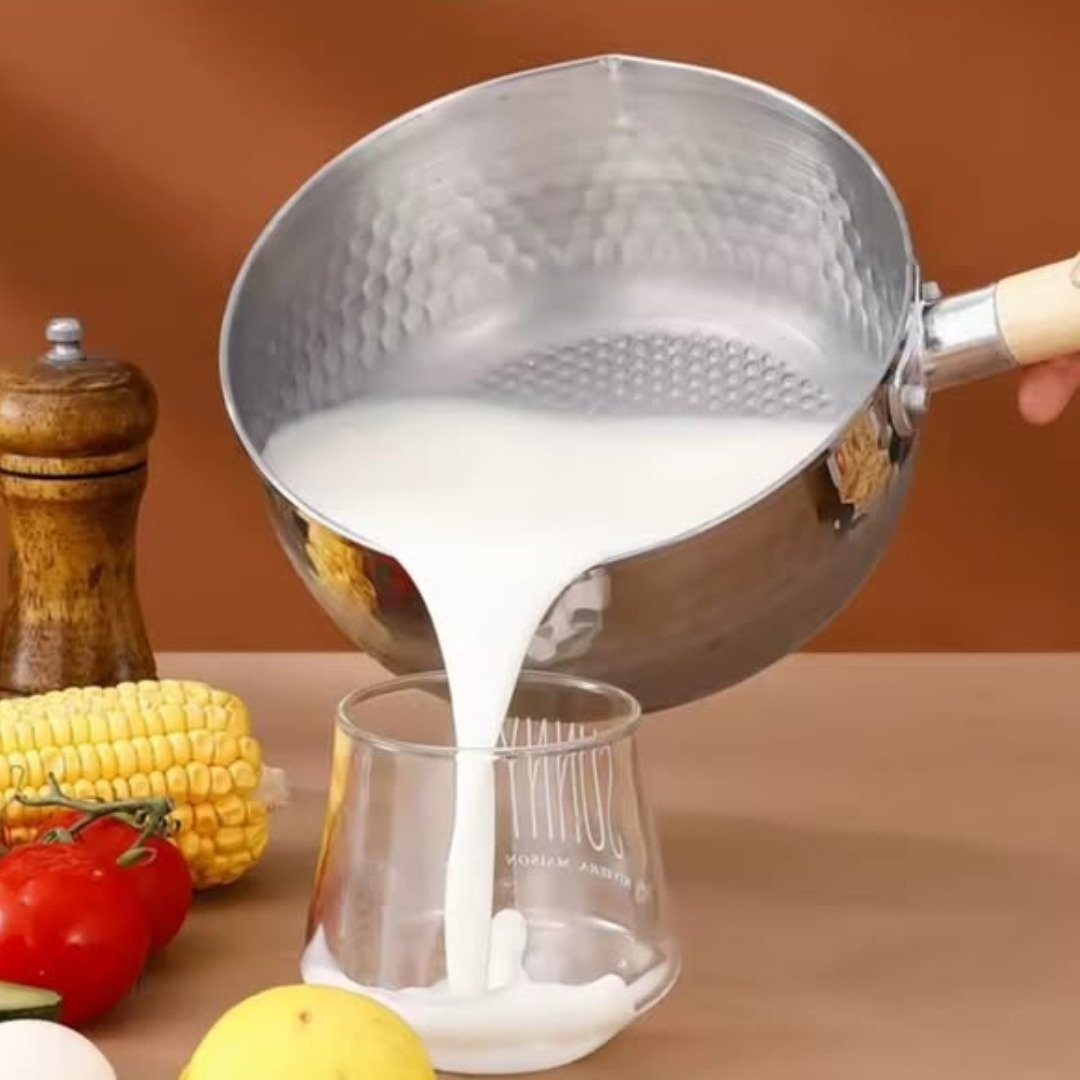 Stainless Steel Sufuria with Wooden Handle