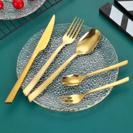 24pc Gold Cutlery Set