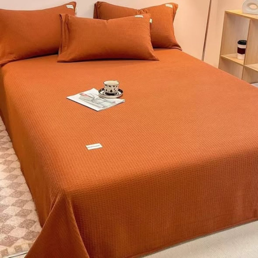 Waffle Bed Coverlet Set