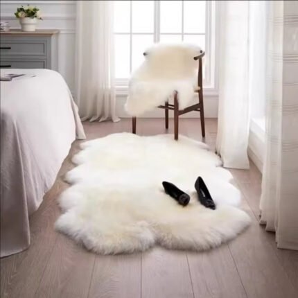 Rabbit Faux Fur Bedside Throw Carpet