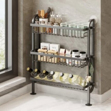 3-Tier Wall-Mounted Kitchen Storage Rack