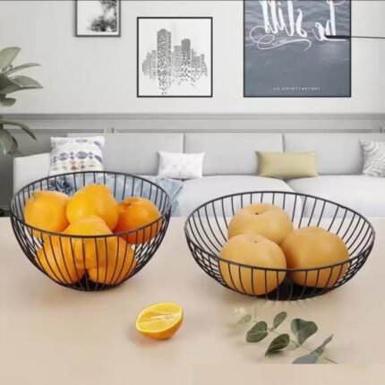 Round Metal Fruit Basket