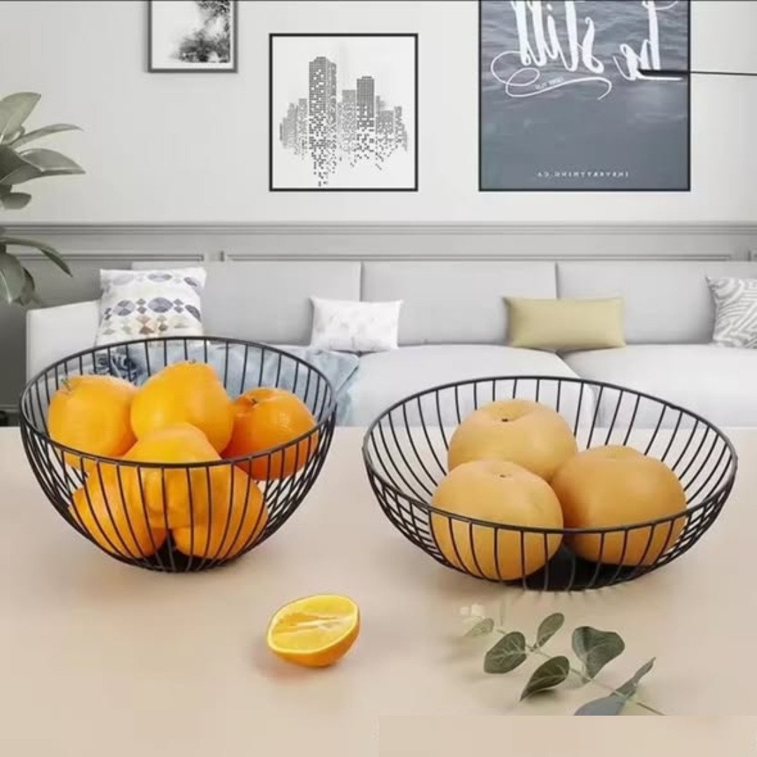 Round Metal Fruit Basket