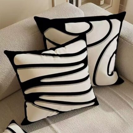 Light Luxury Abstract Art Cushion