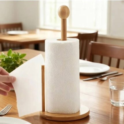 Bamboo Wood Tissue Holder