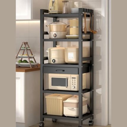 5 tier metallic Kitchen rack