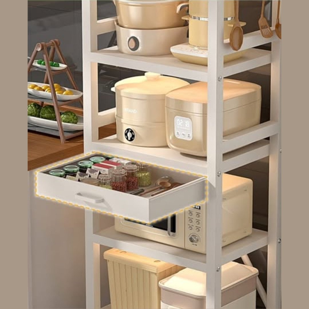5 tier metallic Kitchen rack