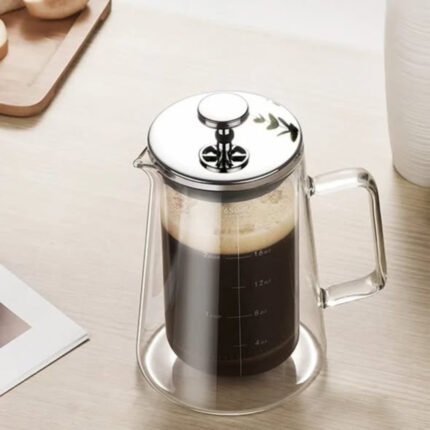 Double walled borosilicate French press coffee maker