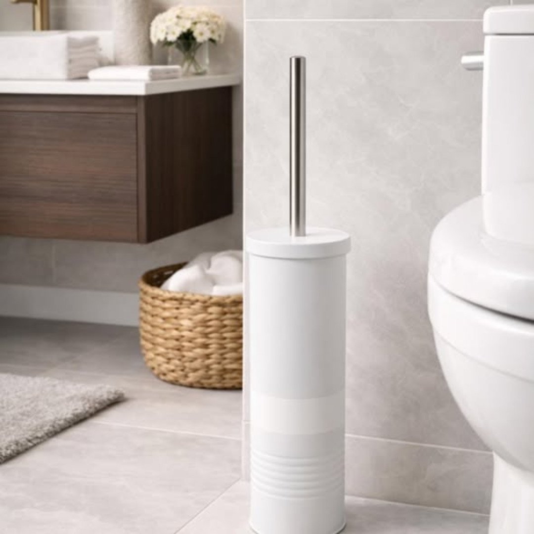 Invisible Metallic Toilet Brush