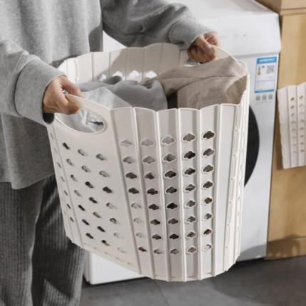 Plastic Handheld Folding Dirty Clothes Basket