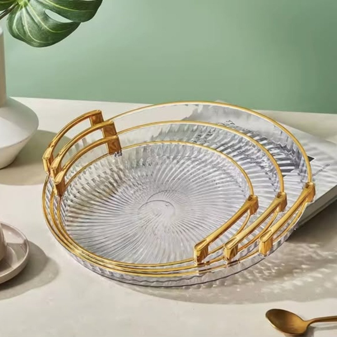 3 pcs Elegant Acrylic Fruit Tray Set