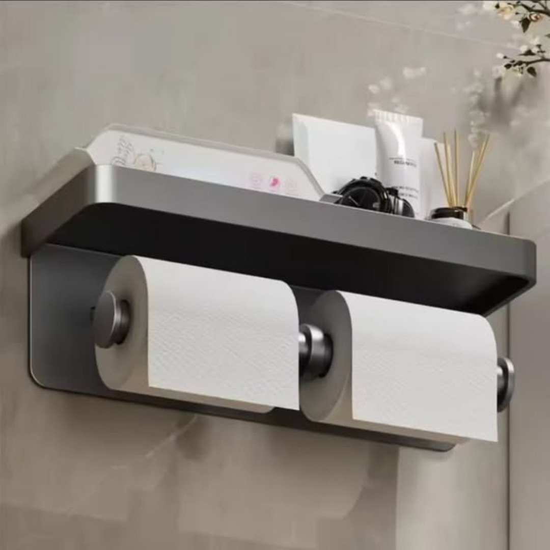 Double Roll Wall-Mounted Paper Holder