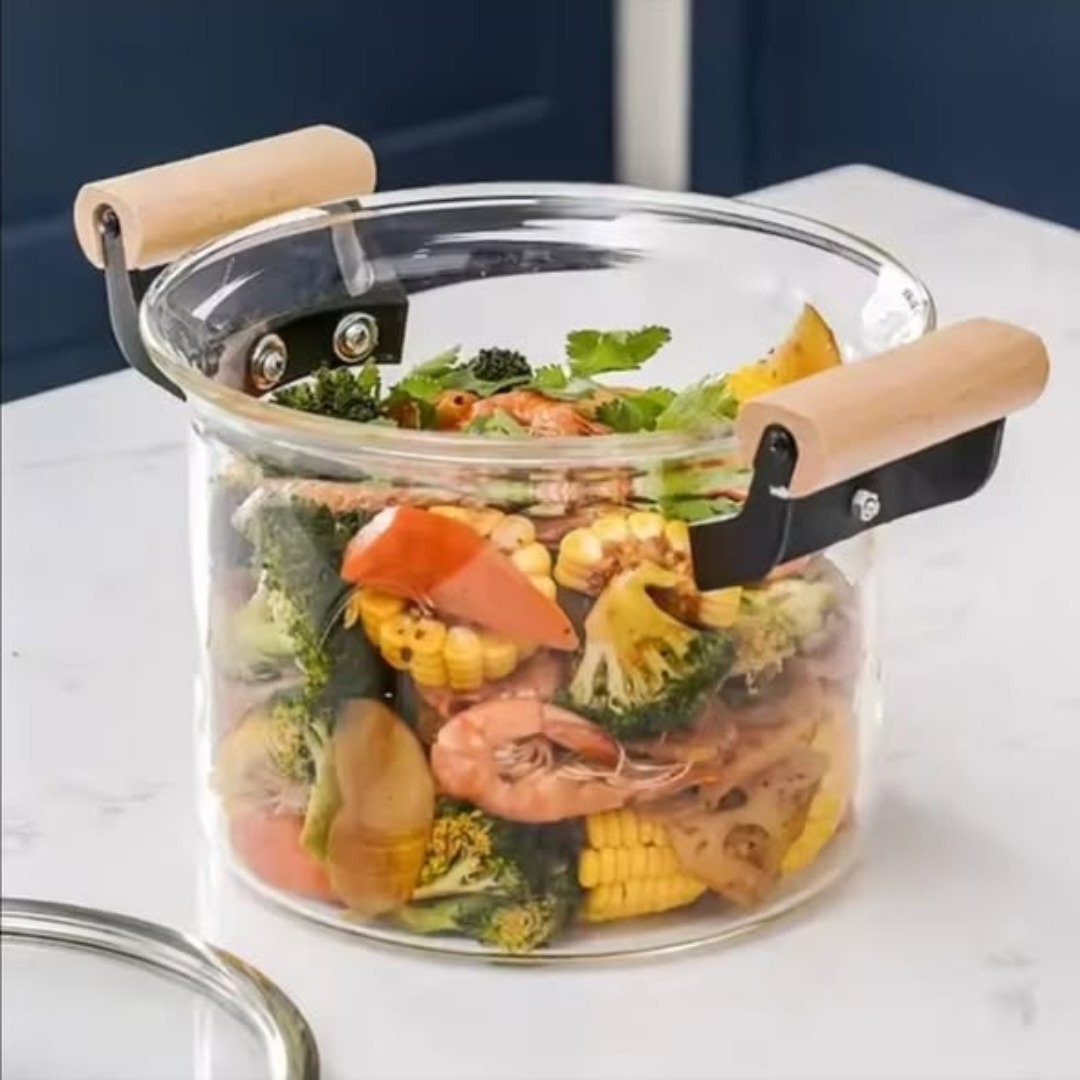 5.5L Borosilicate Glass Cooking Pot