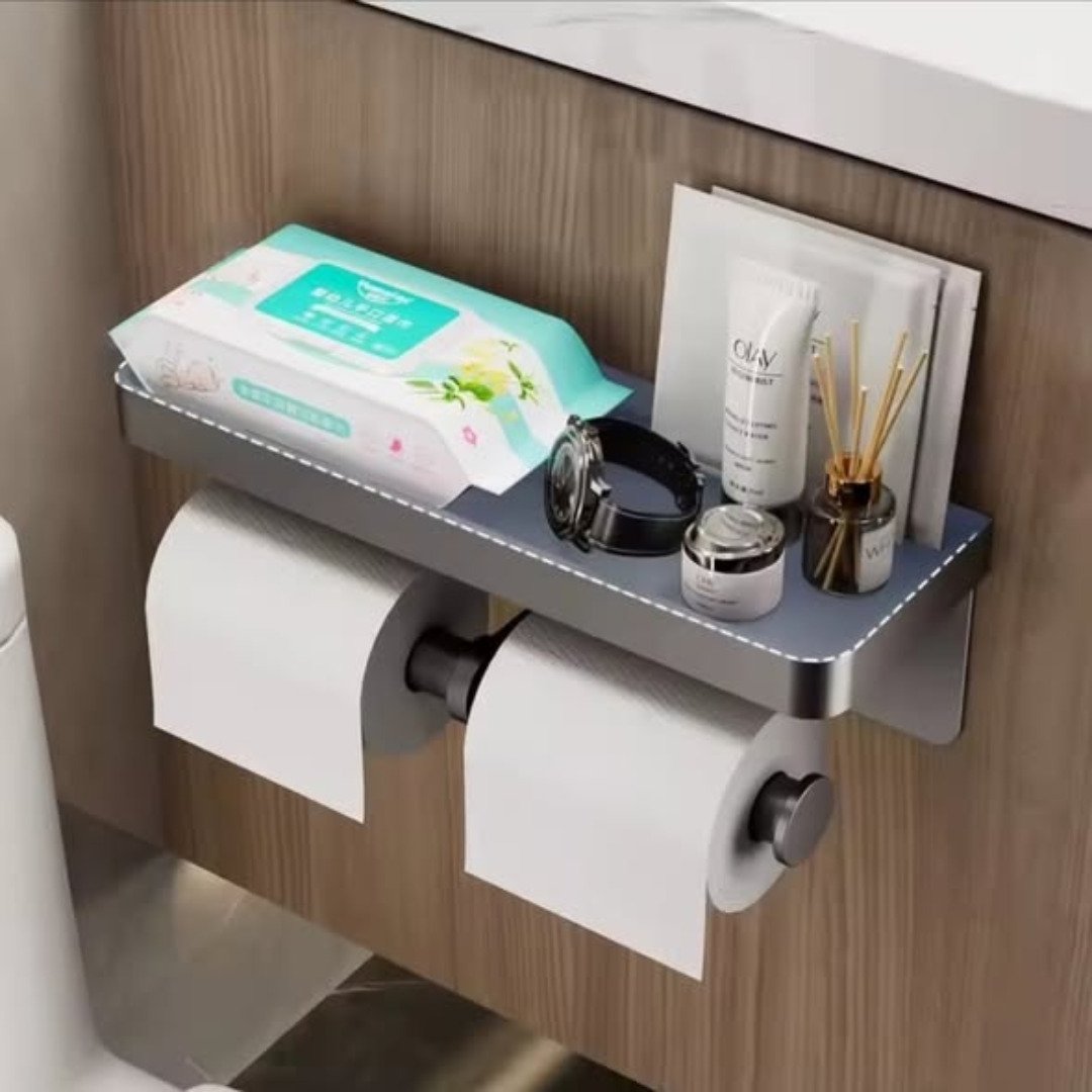 Double Roll Wall-Mounted Paper Holder