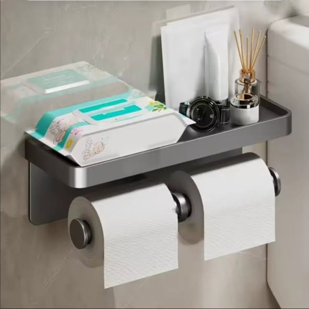 Double Roll Wall-Mounted Paper Holder