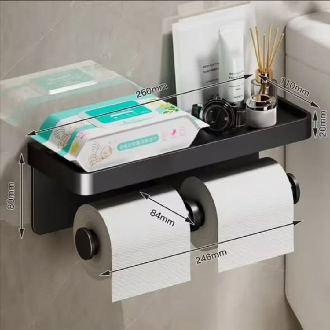 Double Roll Wall-Mounted Paper Holder
