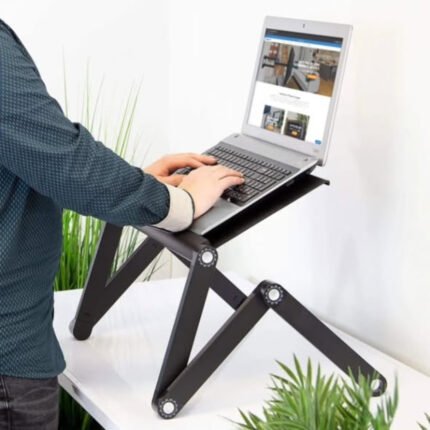 Foldable metallic laptop stand