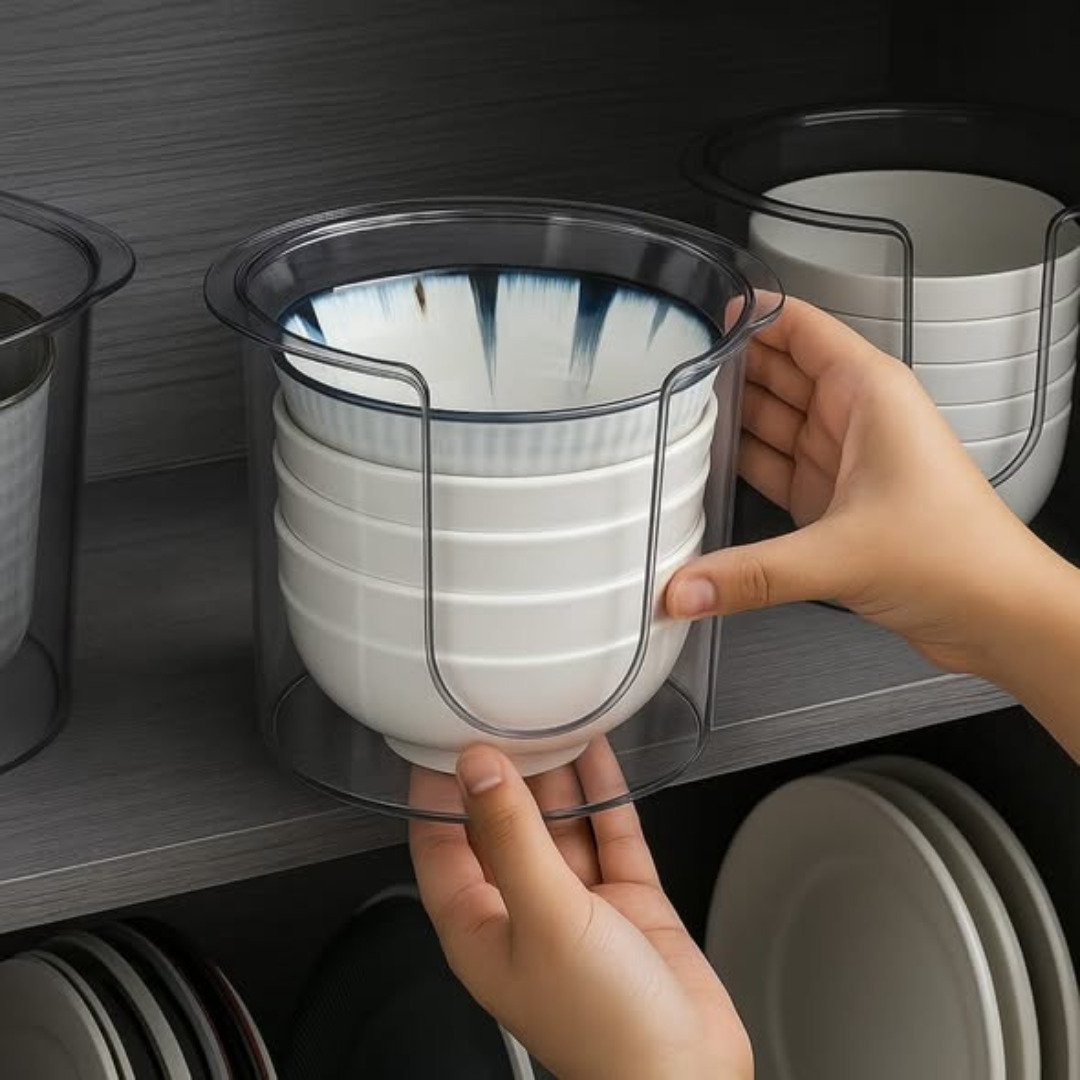 Acrylic Bowl and Plate Rack