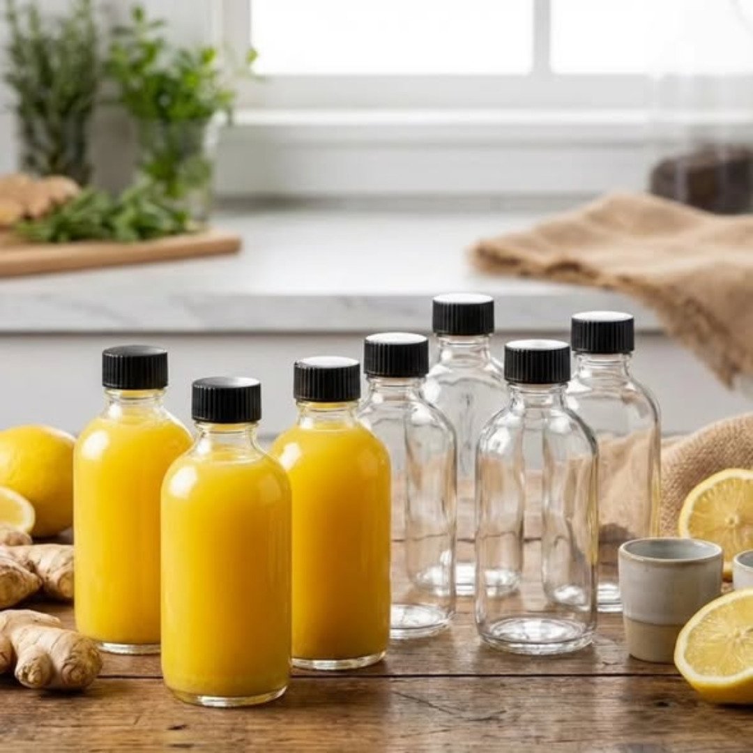 Glass Ginger Shots Bottles Set