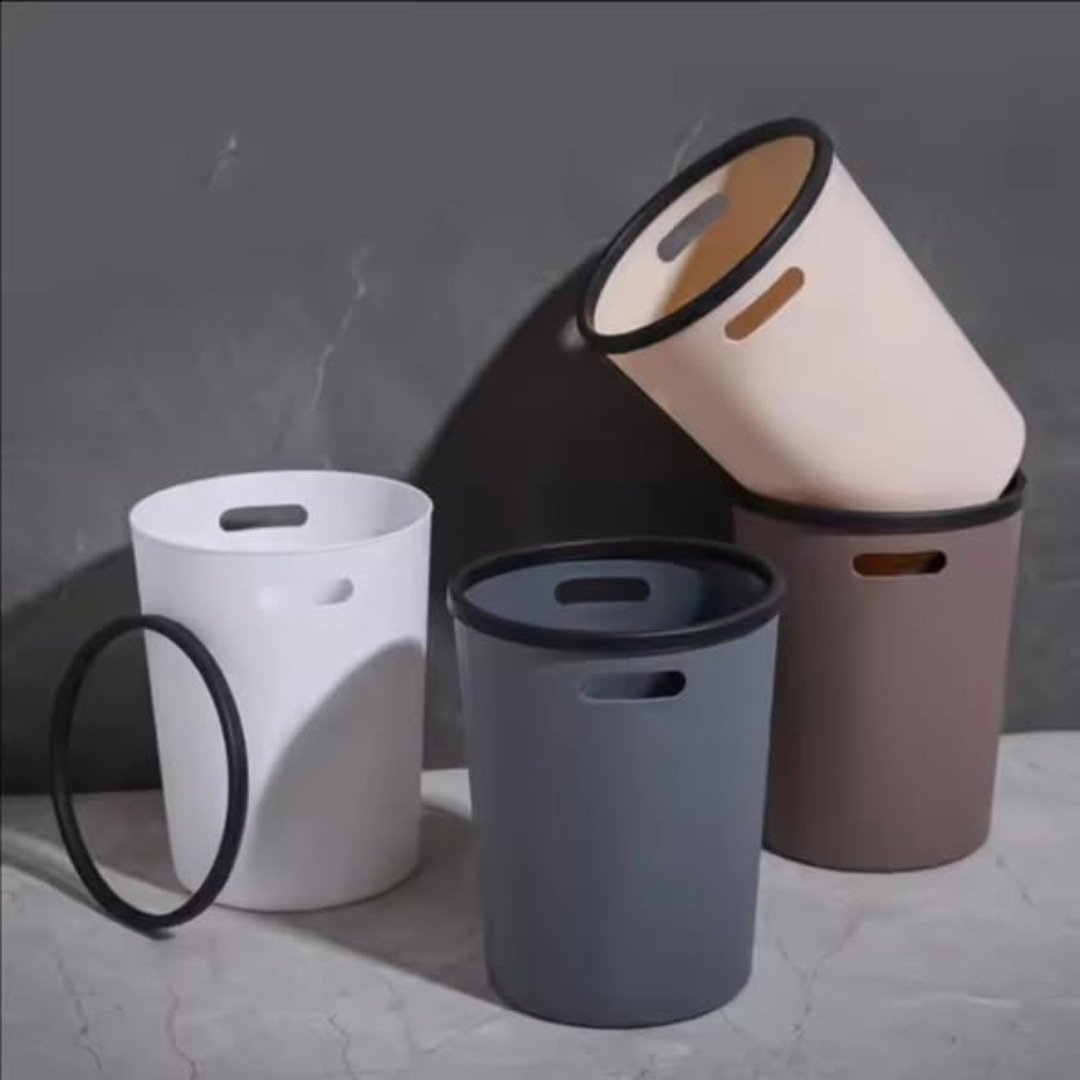 Round Faux Material Dustbin