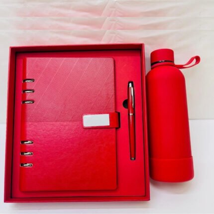 Executive Buckle Notebook Set with Thermal Bottle
