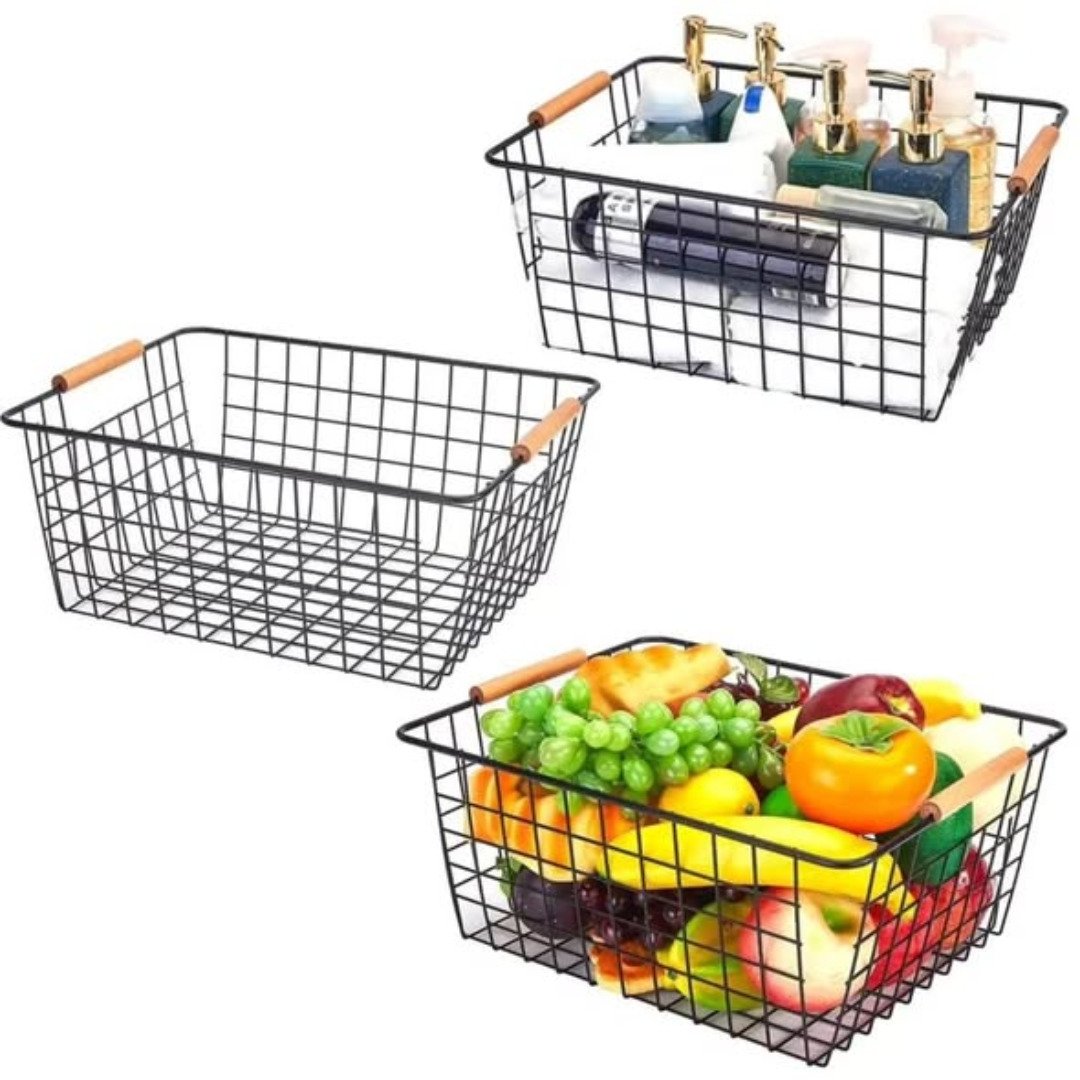 Mesh basket for organization and storage