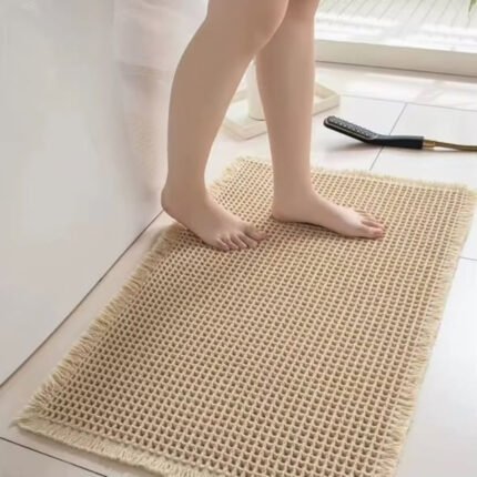 Waffle Bathroom Door Mat 46x77Cm