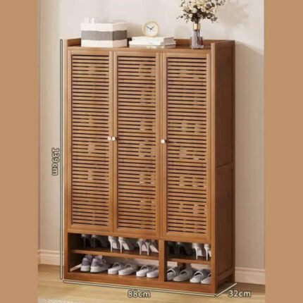 10-Tier Bamboo Shoe Cabinet