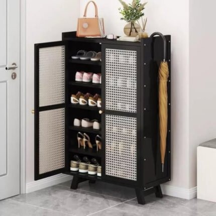 Modern Luxury Nordic Bamboo Shoe Cabinet