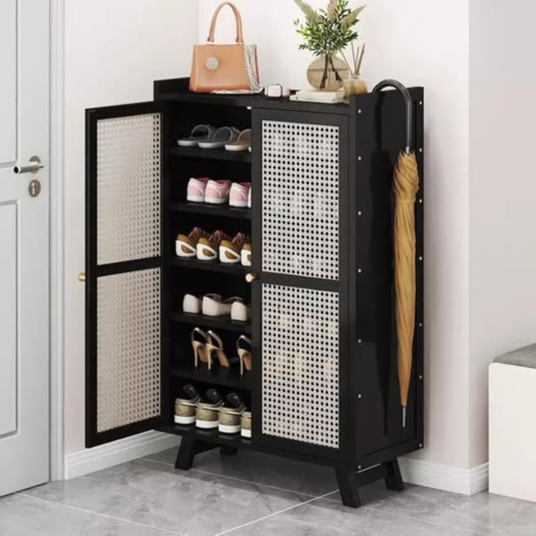 Modern Luxury Nordic Bamboo Shoe Cabinet