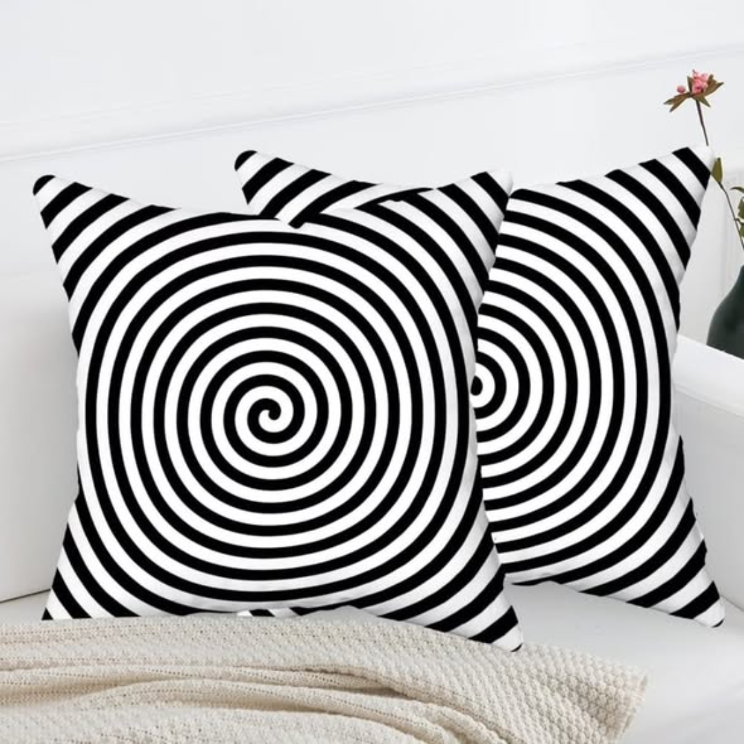 Geometric Contrast Color Print Pillowcase