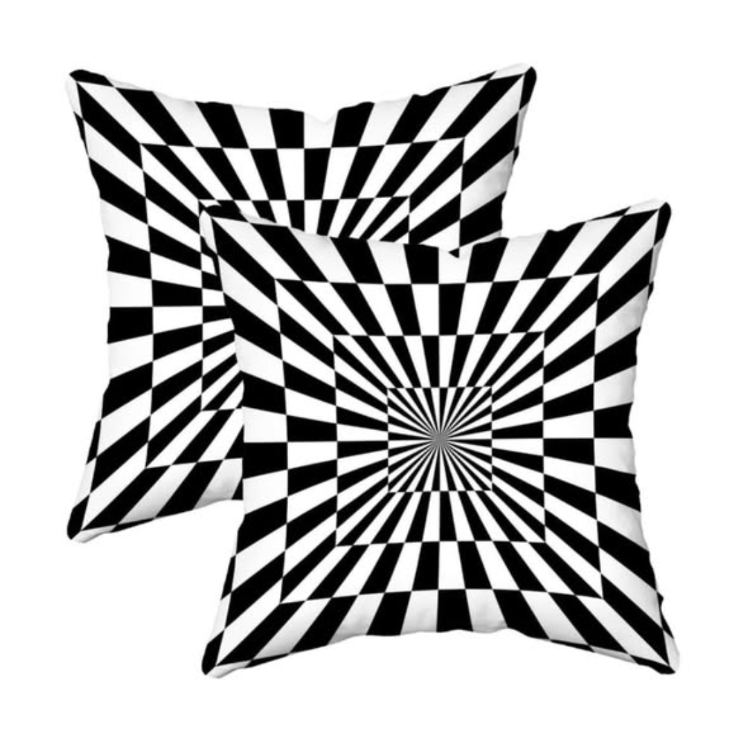 Geometric Contrast Color Print Pillowcase