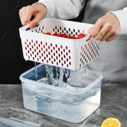 3pc Double Drain Basket