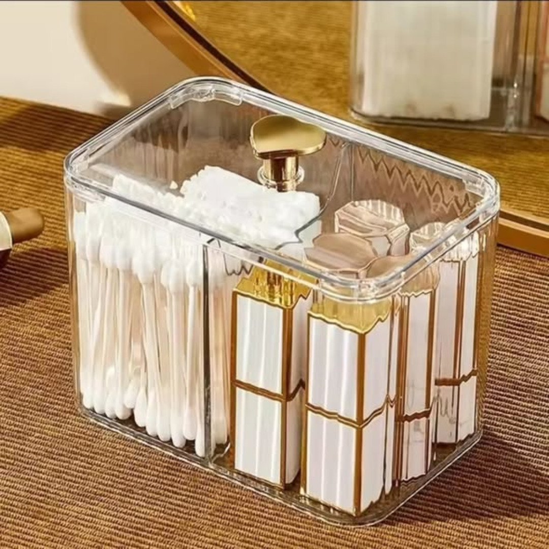 Transparent Acrylic Cotton Swab Storage Box