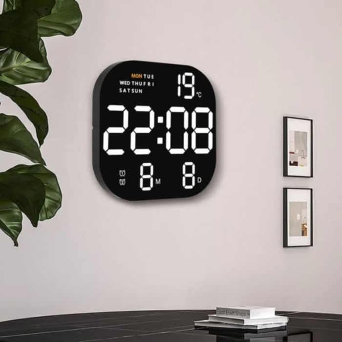 Smart Led Digital Wall Clock - Luvly Household Collections