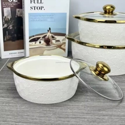 3 pcs ceramic soup serving pot
