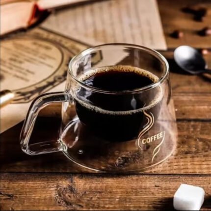 Heat Resistant Double Wall Glass Coffee Mug