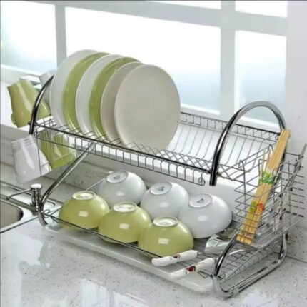 Stainless Steel 2 Tier Dish Rack