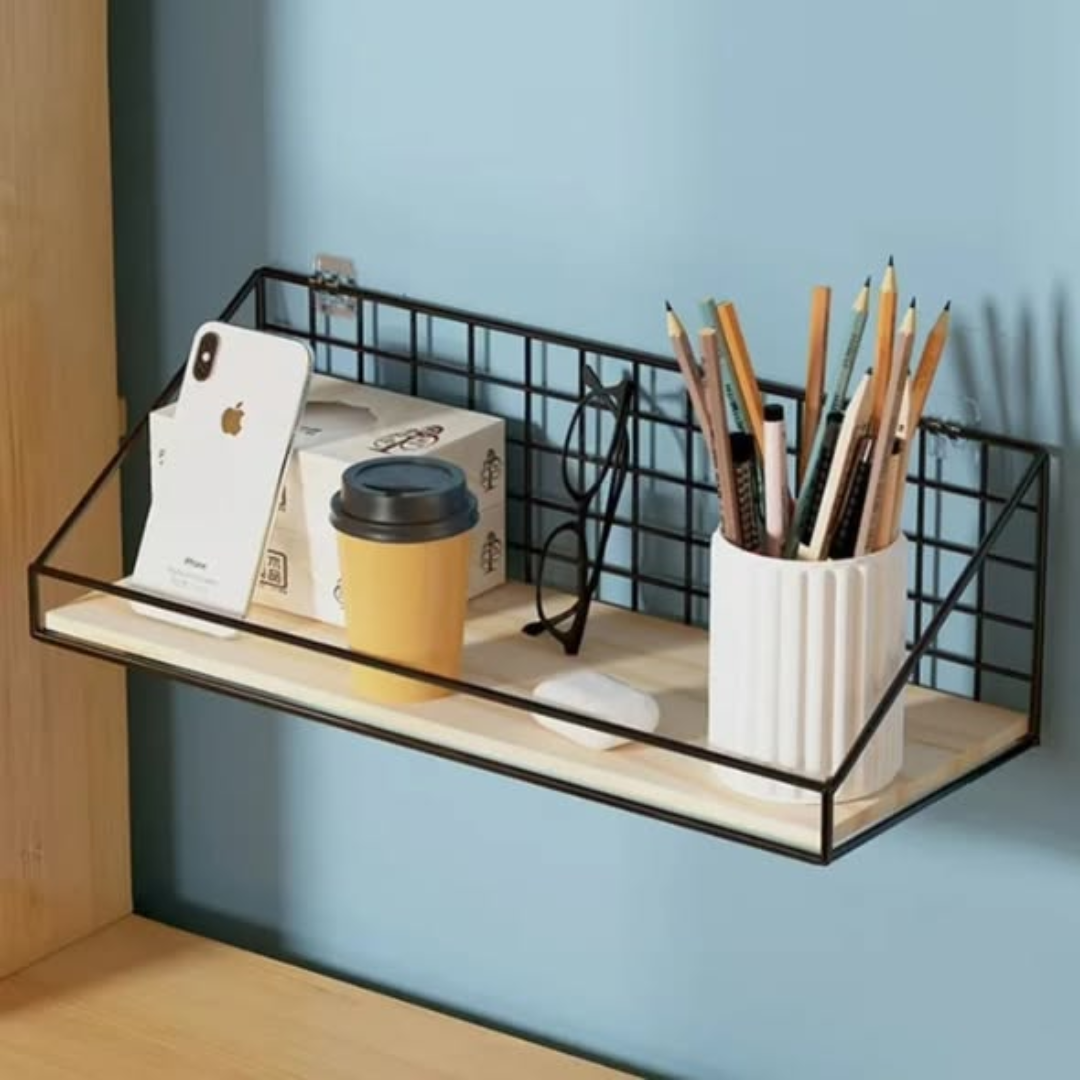 Wood Storage Display Shelf