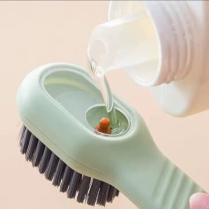 Shoe Cloth Scrub Brush with Soap Dispenser