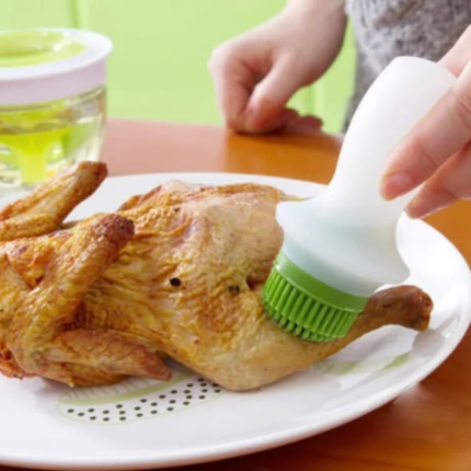 Heat resistant silicone oil brush