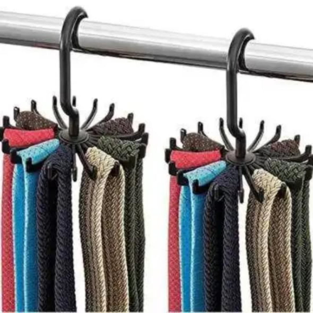 Rotating Plastic Hanger for Scarf and Ties
