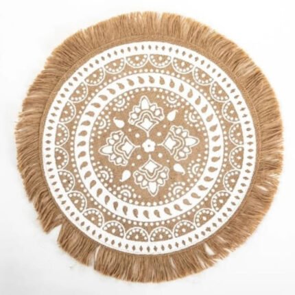 6 pc Boho Style Jute Table Place Mats