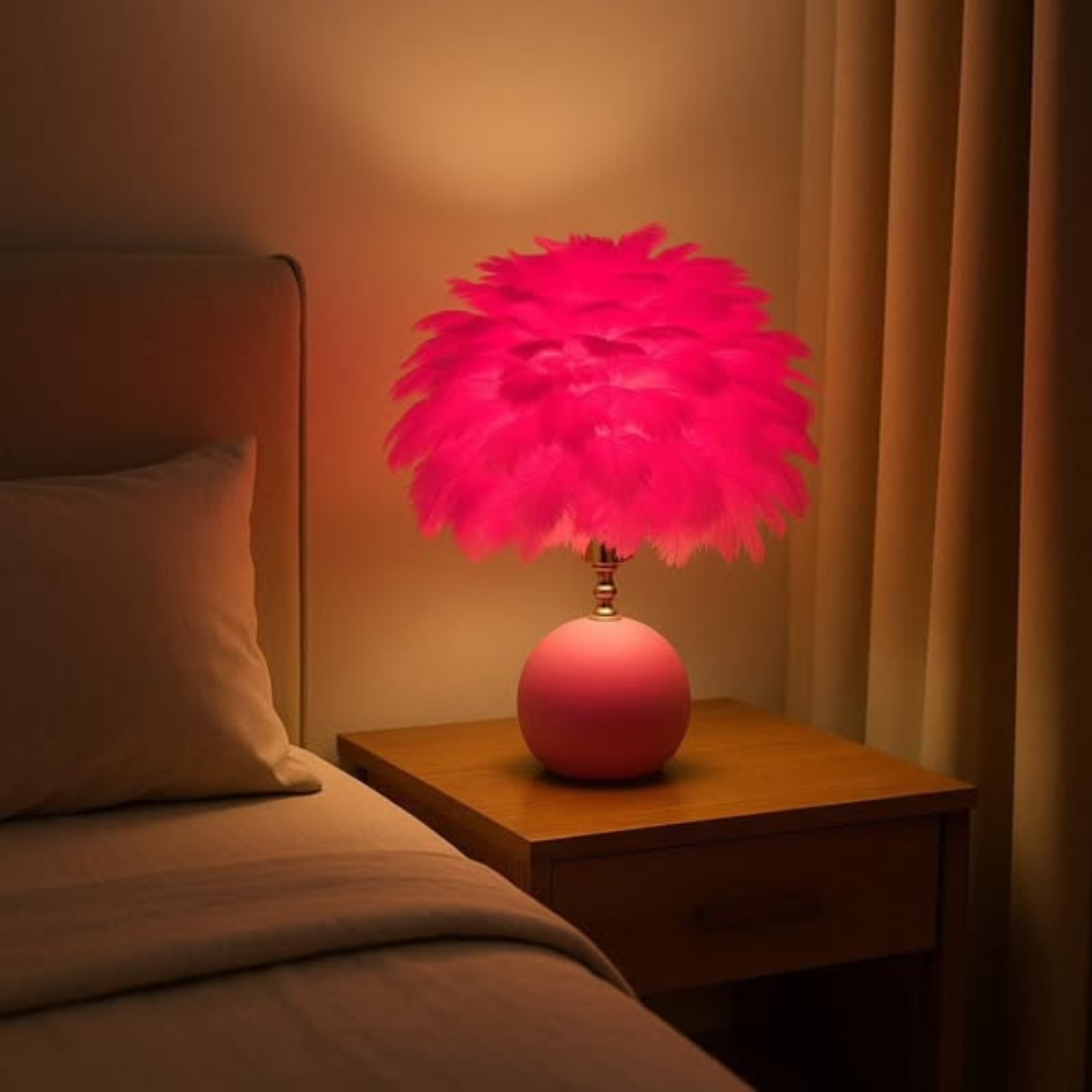 Medium sizes Feathers like Bedside lamp