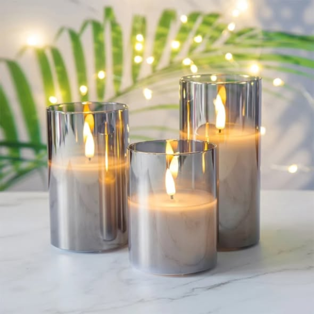 3 LED smokeless non drip candles