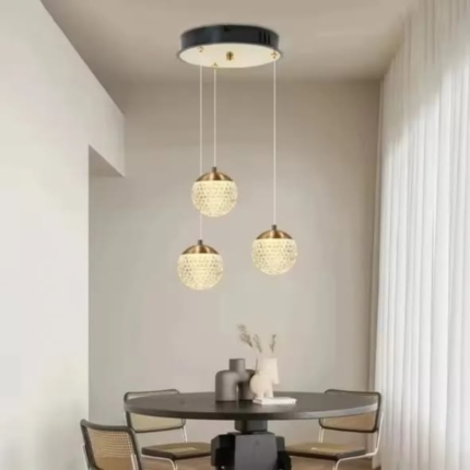 Modern Gold Acrylic Ball Pendant Light