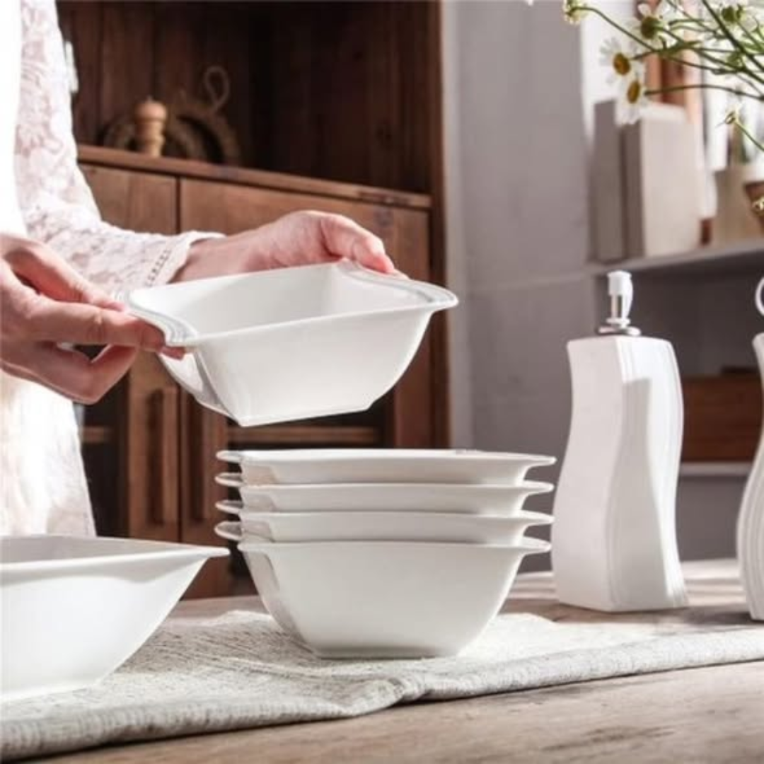 6 pcs Fancy Shapely With Lines Bowl set